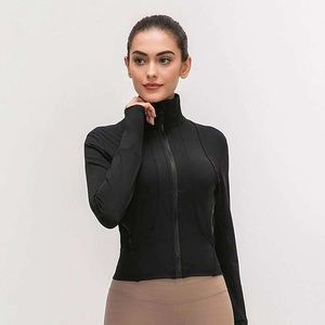 Black fitted workout jacket